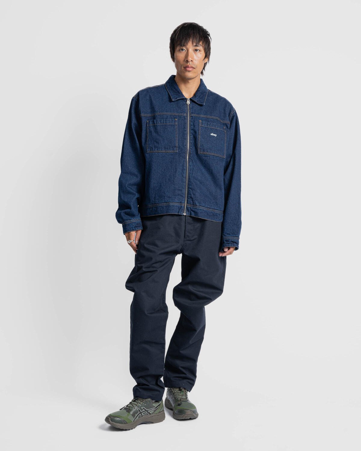Obey Hardwork zip up jacket | 121800566-RIN | AFEW STORE